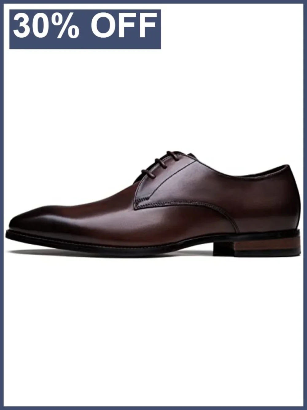 Men's Full-Grain Leather Wingtip Oxford Dress Shoes Lace-Up Formal Wedding